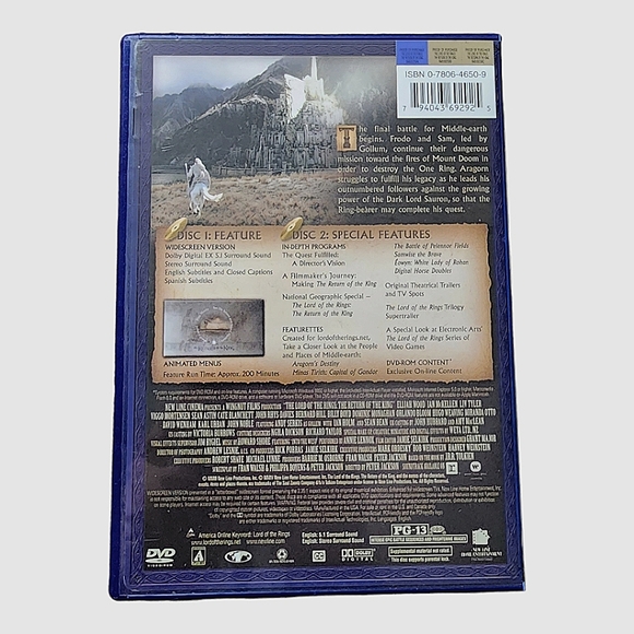 💕The Lord of the Rings, The Return of the King Wide-Screen DVD - Picture 2 of 6